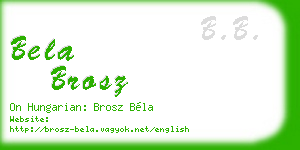 bela brosz business card