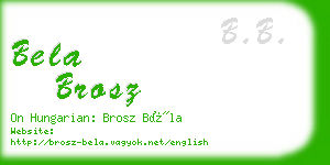 bela brosz business card